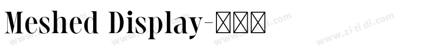 Meshed Display字体转换